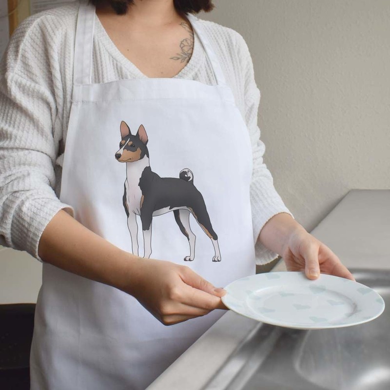 Azeeda 'Standing Basenji Dog' Unisex Cooking Apron (AP00081690)