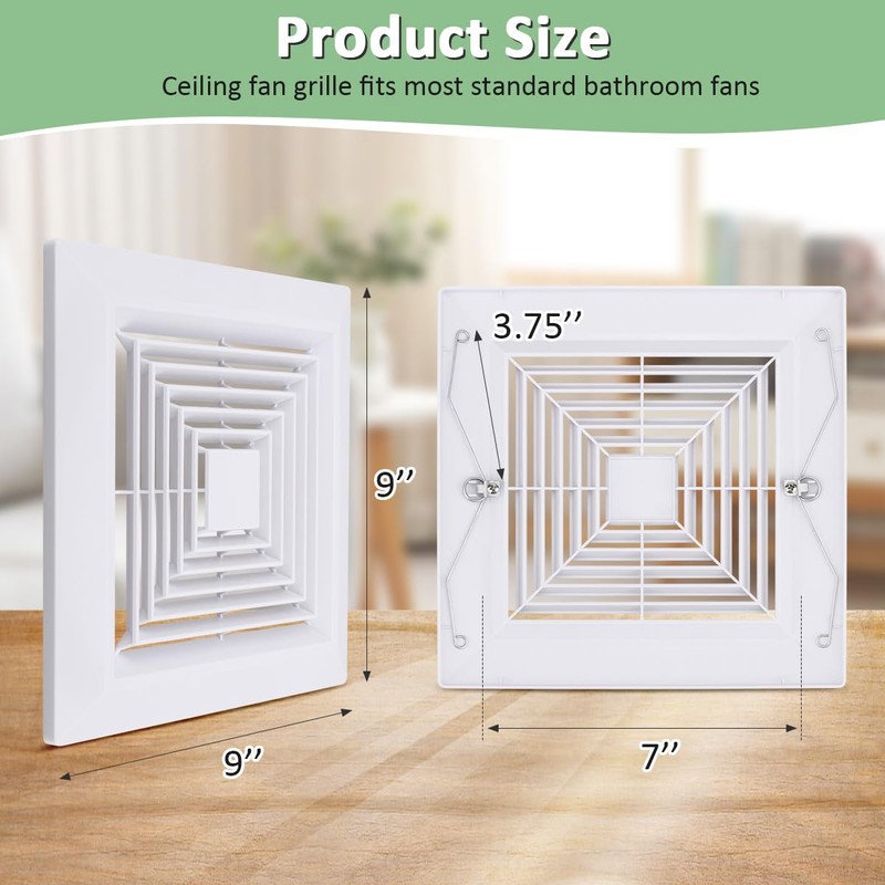 JIYIZO 9 x 9 Bathroom Vent Cover Compatible with Br-oan,Nu-Tone
