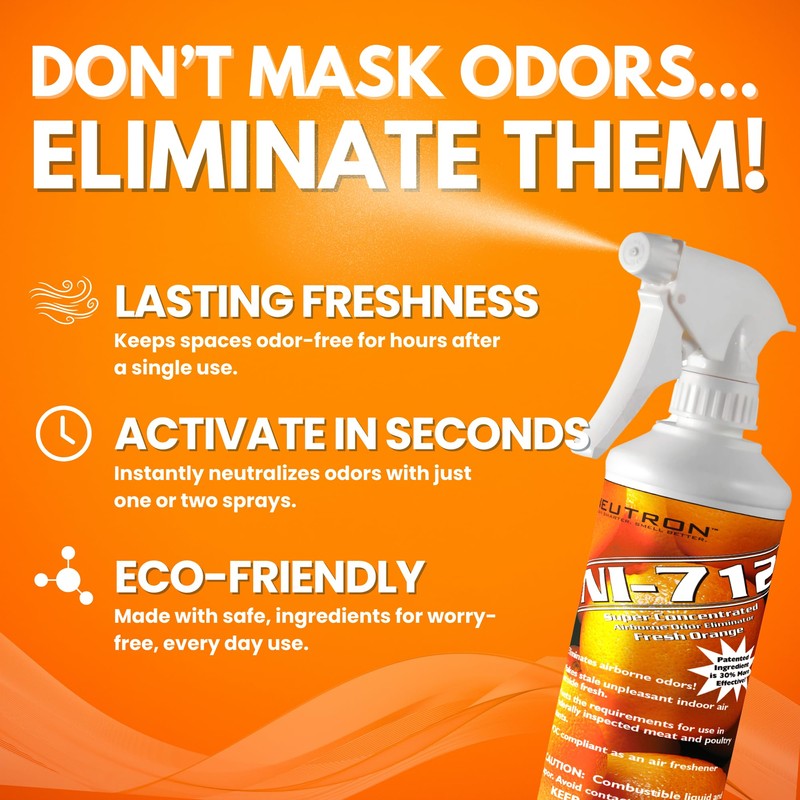 Neutron Industries NI-712 Fresh Orange Odor Eliminator Spray (1 bottle)