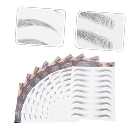 Baluue 9sheets Temporary Eyebrow Stickers Realistic Brow Transfer for Sparse Patchy Over-plucked Eyebrows Easy to Apply for Makeup