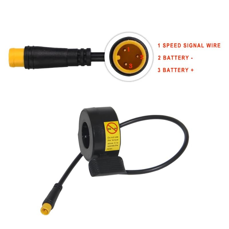 LiveOnce E-Bike Thumb Throttle 130X,Waterproof Accelerator,22.2mm/0.87in Handlebars，Left/Right Universal Bicycle Conversion