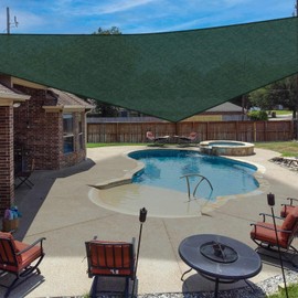 Windscreen4less 18' x 19' x 26.2' Sun Shade Sail Right Triangle Outdoor Canopy Cover UV Block for Backyard Porch Pergola Deck Garden Patio (Green)