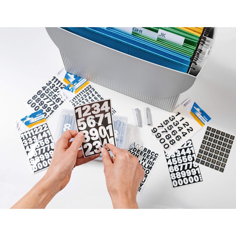 Herma Numbers 18 x 20 MM Transparent 0–9 Weather, Black,