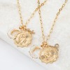 MISS RIGHT Gold Zodiac Capricorn Sign Coin Necklace with Opal