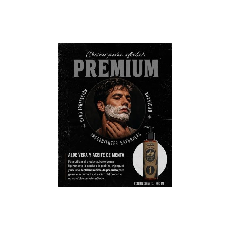 GoodFellas Crema para Afeitar Premium con Aloe Vera y Aceite