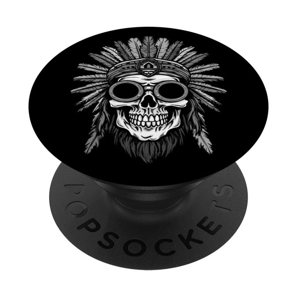 Apache Skull | Funny Head Chief Cool Portrait PopSockets Standard