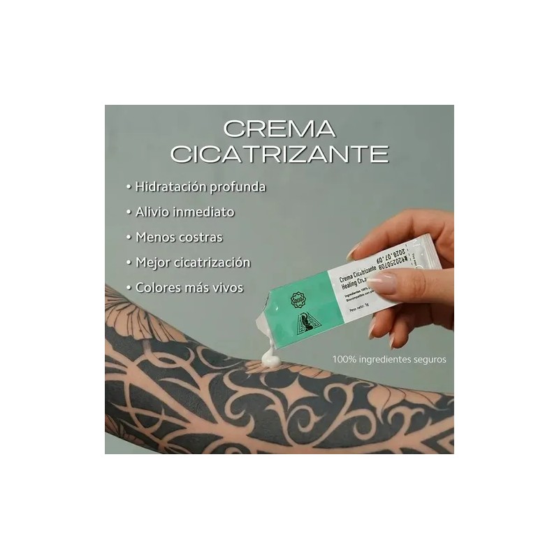 Crema Cicatrizante e Hidratante Vegana de OUO para Tatuajes –