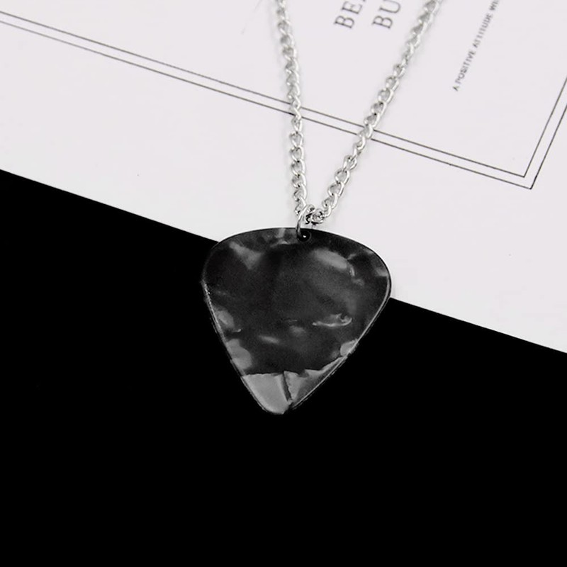 Kbtany Guitar Pick Pendant Necklace - Rock Music Accessories -
