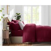 CozyLux Red Comforter Full Size Sets 7 Pieces Burgundy Bedding