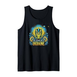 We Stand with Ukraine - Support Pride Love Ukrainian Flag Tank Top