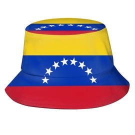 Venezuela Flag Bucket Hat Packable Fashion Sun Cap Outdoor Flag Fisherman Hat for Women Men Boys Girls