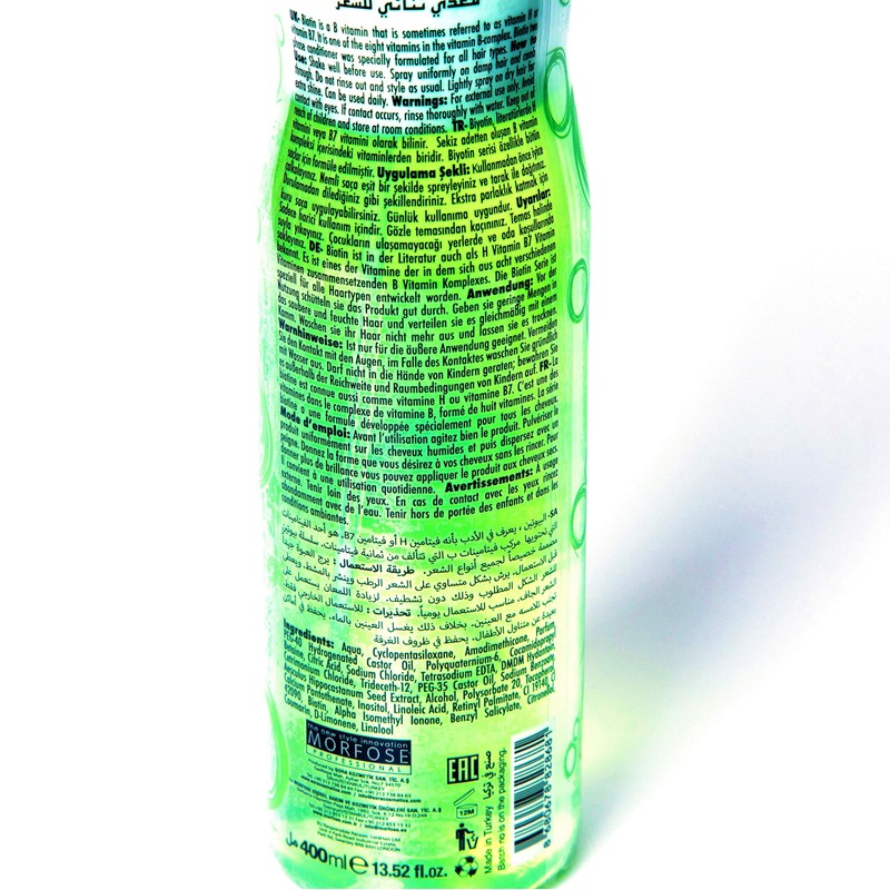 MORFOSE 2 Phase Conditioner Biotin 3 x 400 ml