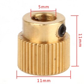 Creality Creality 3D Printer Parts 5PCS Brass Extruder Wheel 40 Teeth Drive Gear for CR-10.CR-10S,S4,S5,Ender 3,Ender 3 Pro,Ender 3 V2