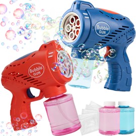 Bubble Machine, Pack of 2 Bubble Gun, Bubble Machine Gun Children, Bubble Gun Machine, Soap Bubble Gun with Bubble Solution, Children's Bubble Machine, for Summer Toys