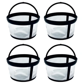 4 Pack Reusable Coffee Filter - Coffee Filters Basket Nylon Mesh with Handle(4-5 Cup), for Most Coffee Machines (2.8x3.1x2 Inch) | BPA Free, Environmentally Friendly and Durable