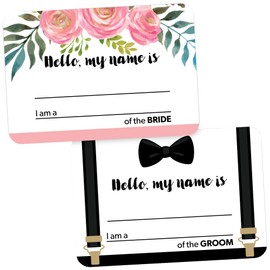 Avery Premium Wedding Guest Name Tags, Bride and Groom, No Lift No Curl, 80 Handwriteable Name Stickers