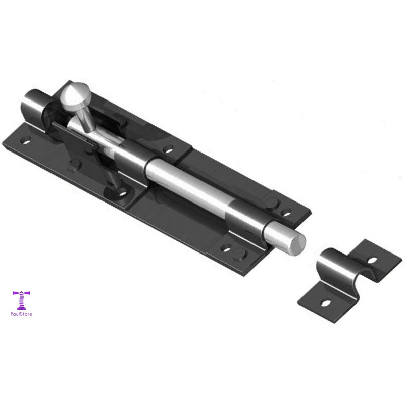 PaulStore 6" Tower Bolt Black Latch Catch For Large Garden