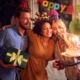 Acuario - Regalos de cumpleaños para mujeres, piedras natales de cristales de acuario, caja de regalo con lazo de regalo, tarjeta de felicitación - Regalos del zodiaco, regalos de astrología, regalos