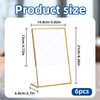 Gold Sign Stand Double-Sided Picture Acrylic Frame 6PCS, A5 Transparent