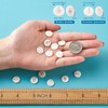 Craftdady 92pcs Freshwater Shell Alphabet Pendants Flat Round White Shell