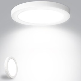 Yexati Ceiling Light LED Ceiling Light Flat 18 W 6500 K 1800 LM IP44 Waterproof Round Modern Simple LED Lamp Thin for Living Room Kitchen Bedroom Bathroom Hallway Balcony Basement Diameter 22 cm White