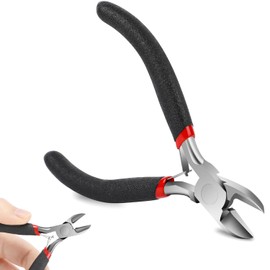 6 Inch Precision Wire Cutter, Wire Flush Cutters Ultra Sharp Side Cutter Clippers with Longer Flush Cutting Edge, Wire Pliers Floral Ideal Wire Snips for Crafting