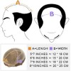 Prótesis Capilar Hombres Tupé(Straight,18_110%_FREE_8X10)