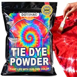 DOTUHAO Tie Dye Powder, Red Fabric Dye, Tie Dyes for Clothes, Creative Dyes for Clothes, Perfect for Arts & Crafts, DIY Fabric Art (Red, 2 OZ)