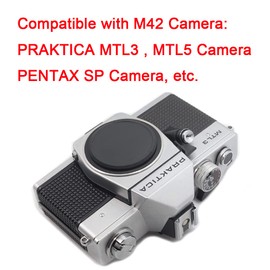 M42 Camera Body Cap & Rear Lens Cover Compatible with Carl Zeiss Jena Flektogon 35mm F2.4 Lens, Meyer-Optik 50mm f/1.8 Lens, PRAKTICA MTL3 MTL5 Camera.(2 Pack)