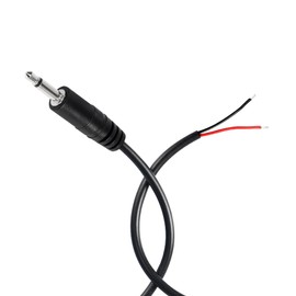 RIIEYOCA 3.5mm Male Plug to Bare Wire Stereo Audio Cable,1/8" TS 2 Pole Mono Male Plug to Open End Audio Cable, for and Audio Equipment Installed or Replace Repair(4 Pack)