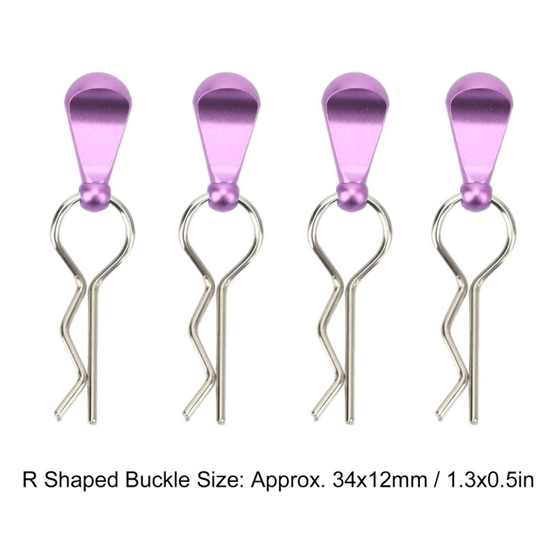 4Pcs Metal RC Car Body Clips with Pull Tabs for