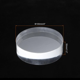 MECCANIXITY Acrylic Display Stand Base 4x1.2 Inch Solid Clear Cylinder Round Display Riser for Collectibles, Jewelry, Artwork