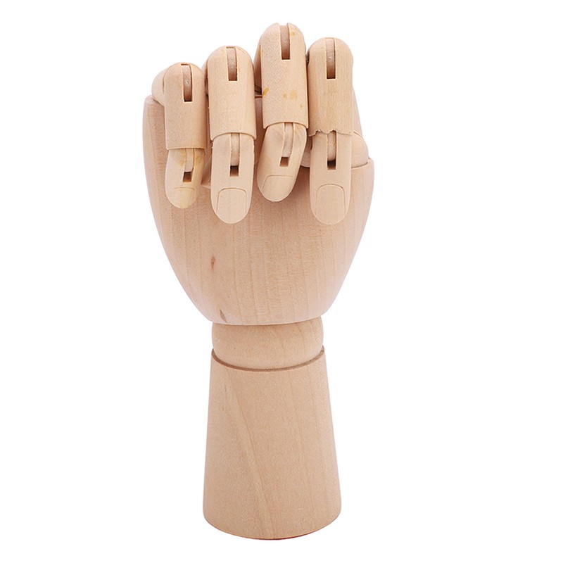 Wood Mannequin Hand Flexible Joints Fingers Drawing Mannequin Hand for