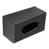 Tbest Porta Casa Large Rectangular Black Timber Tissue Box, Elegant