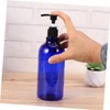 Mikinona 2pcs Refillable Shampoo Pump Bottles Blue Long Neck Dispenser