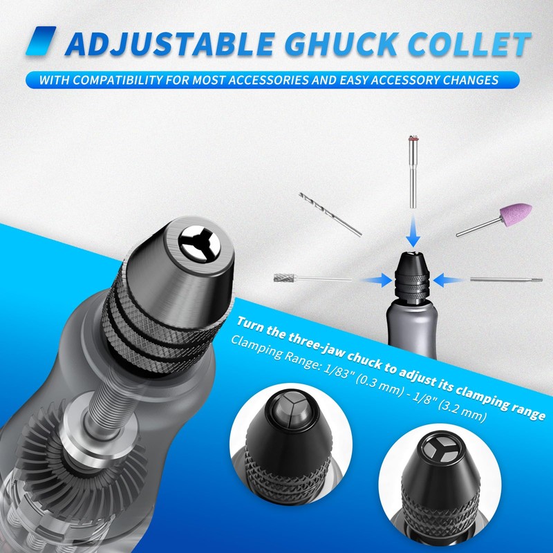 Mini Rotary Tool Kit with Copper Core Motor & 86