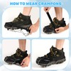 24 Teeth Mountain Boots Crampons (Black, XL)