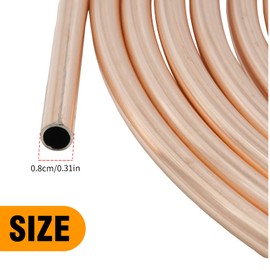 MospdyGear 5/16" Car Brake Line Tubing, 25ft Tubing Coil for Vehicle Copper Tone, Replacement for Braking Systems Fuel Systems Transmission Systems