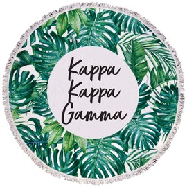 Sorority Shop Kappa Kappa Gamma - Palm Leaf - Fringe Towel - Blanket
