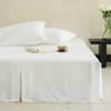 BISELINA Waffle Weave Bed Skirt, 14" Tailored Draped Basic Dust