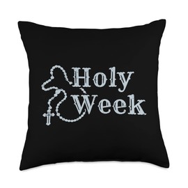 Holy Week Egg Chocolate Faith Hunt Easter Day Holy Week Resurrection Faith Day Easter Sunday Church Jesus Throw Pillow, 18x18, Multicolor
