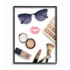 Stupell Industries Fashion Glam Accessories and Cosmetics Lipstick Kiss, Designed