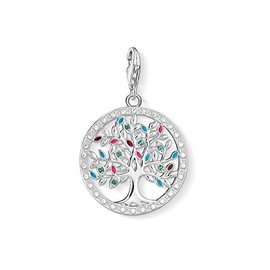 Thomas Sabo Women Charm Pendant Tree of Love Charm Club 925 Sterling Silver 1667-473-7