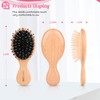 2Pcs Travel/Mini Hair Brush Boar Bristle Hairbrush for Girls Boys