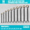 DURATECH Anti-Slip Ratcheting Wrench Set, Combination Wrench Set, 10-Piece, Metric
