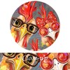 KREATIVE ARTS Roosters Canvas Wall Art 24"x36" Painting Chicken Family