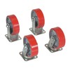 Vestil D-CK4-MR8-2 Mold-on-Rubber Plate Caster Set for Self-Dumping Hopper, 8"