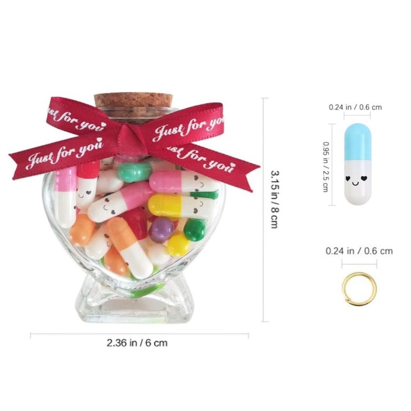 50 PCS Capsule Letters Message in a Bottle with Gifts