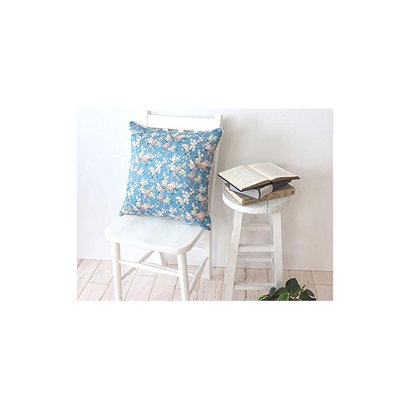 DDintex FLORET LONDON Cushion Cover, Josephine Blue, 17.7 x 17.7