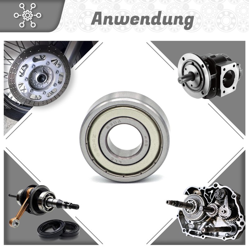 Parts and Parts Deep Groove Ball Bearing 6304 2Z 20
